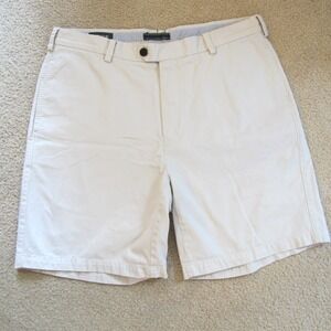 Orvis Flat Front Chino Casual Shorts Men's Size‎ 36 x 8.5 Beige